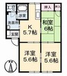 フレグランス雄新 3Kの間取り