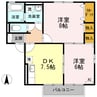 プランドール安岡　A・B棟 2DKの間取り