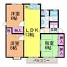 コスモビュー 3LDKの間取り