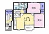 ゼフィルス新川Ｂ 2LDKの間取り