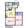 グリーンリーフ 2DKの間取り