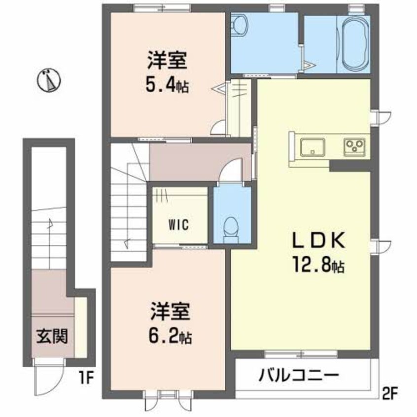 間取図 テラスコート東垣生A