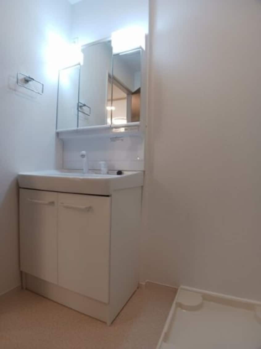 スペースが確保できる洗面所です ポプラⅡ