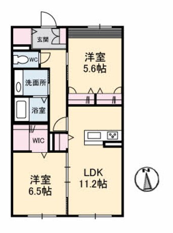 間取図 クオレール針田