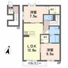 エール北斎院 2LDKの間取り