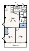 グランドマンション茶うす 2LDKの間取り