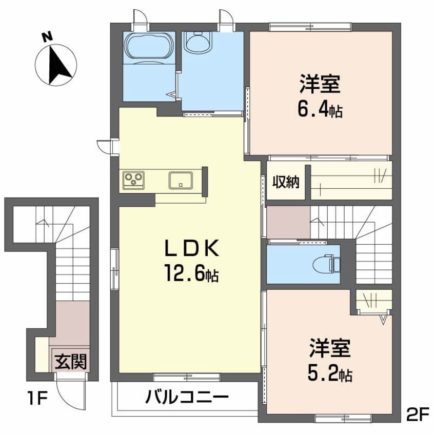間取図 プレミオ松前　A　B棟