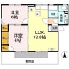 プレジャーⅡ 2LDKの間取り