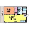 フォブール一色Ⅲ 1LDKの間取り