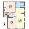 プロヴァンスガーデン C棟 2LDKの間取り