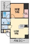 アリビオ歩行町 1LDKの間取り