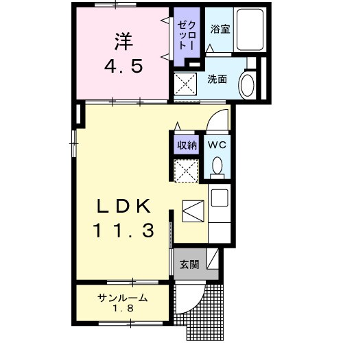 間取り図 カーム北吉田