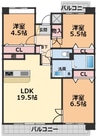 労住協千舟町ハイツ 3LDKの間取り