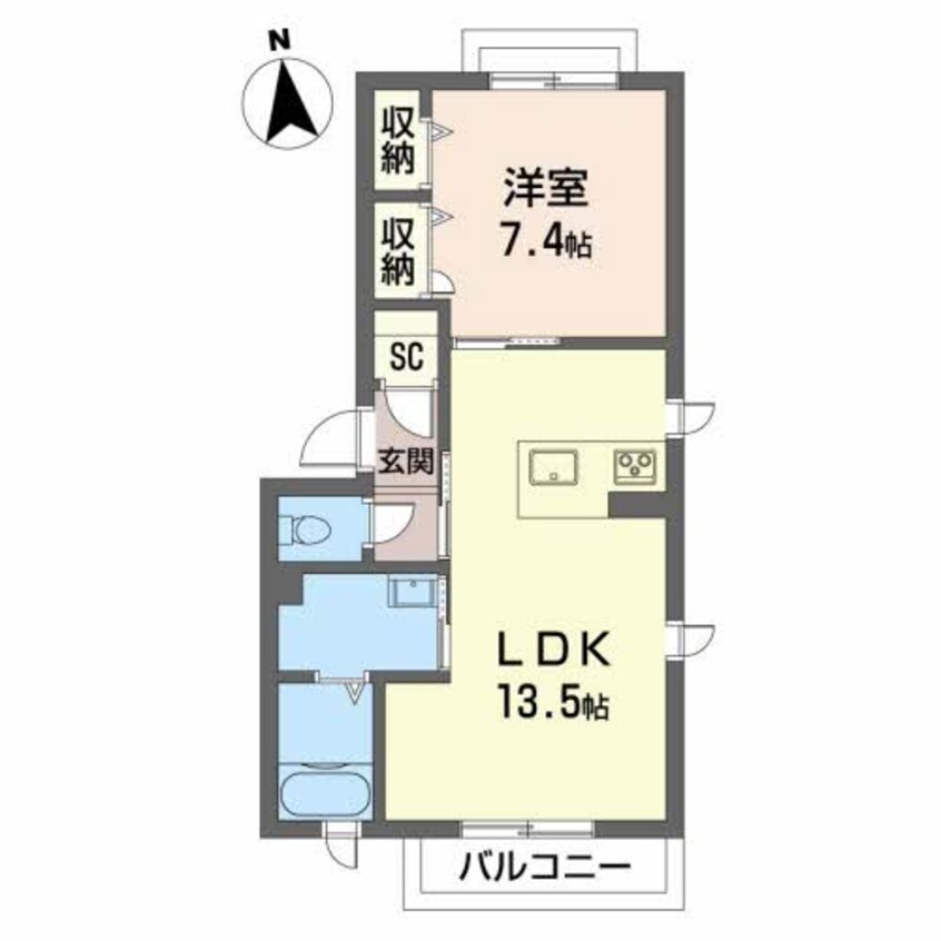 間取図 ユキコート石手