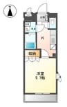 プレッソリーバＹ 1Kの間取り