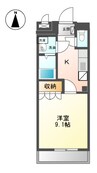 プレッソリーバＹ 1Kの間取り