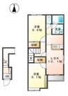 フローラルコート 2LDKの間取り