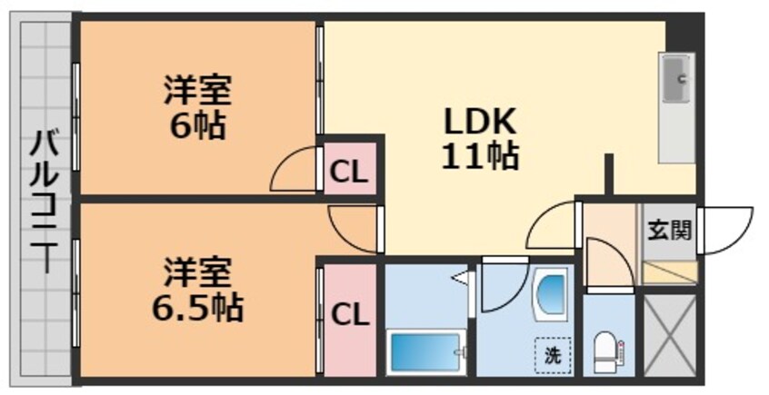 間取図 リバティ余戸