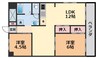 フェリオ市駅西Ⅰ 2LDKの間取り