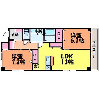 間取図 アヴェーク土居田Ⅱ