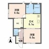 シャーメゾン高岡 2DKの間取り