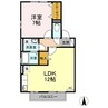 ソレーユ高岡 C棟 1LDKの間取り