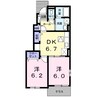 ペルソール・Ｆ 2DKの間取り