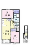 ミルト・アハト 2LDKの間取り