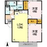シャトーヴェールA・B 2LDKの間取り