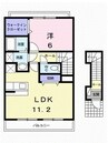 エアロブリッツ・Ｍ 1LDKの間取り