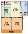 エスポワールA・Ｂ・C棟 3DKの間取り