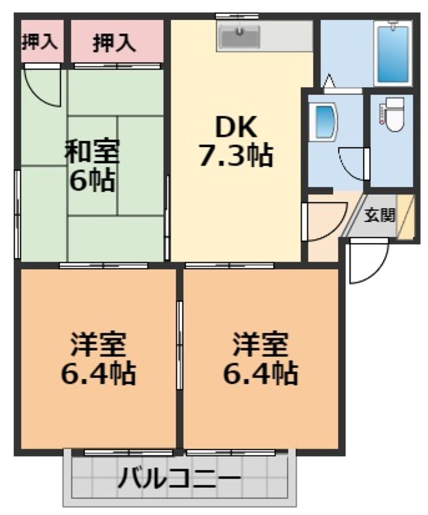 間取図 エスポワールA・Ｂ・C棟