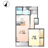 Ark court 1LDKの間取り