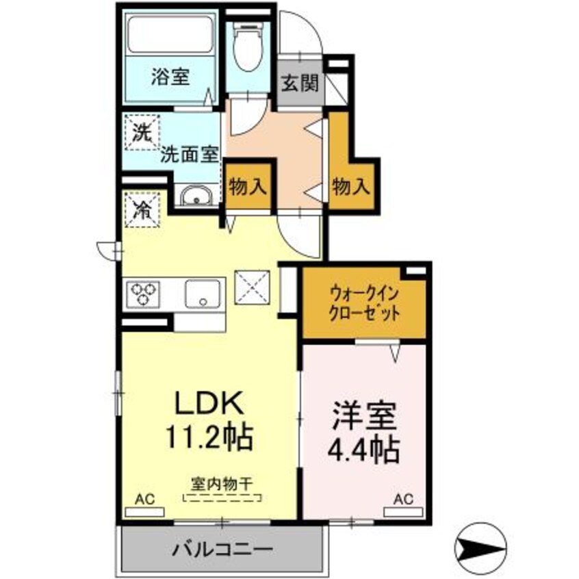 間取図 メゾンドゥ　フルール