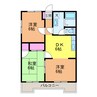 コーポ王赤 3DKの間取り