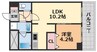 佐伯ビルディングス 1LDKの間取り