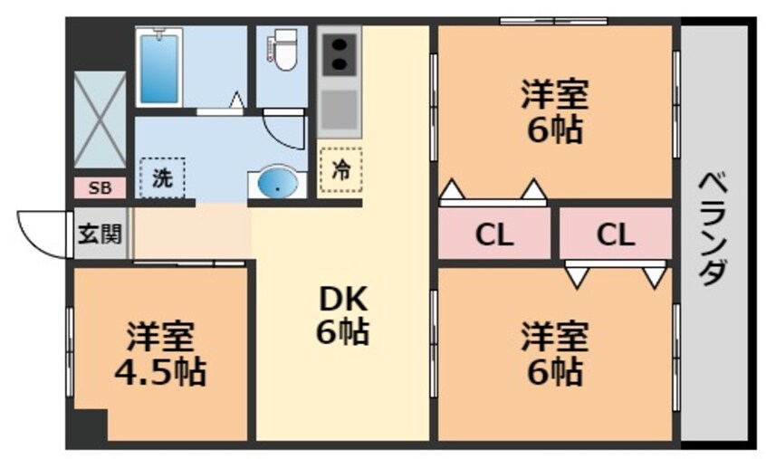 間取図 フェリオ市駅西Ⅰ