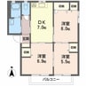 バリュージュSAYA　A棟 3DKの間取り