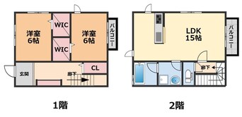 間取図 ベルデュール土居田　E棟