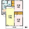 セジュールいおき・ 2LDKの間取り