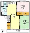 グリーンハイツヒロ 2LDKの間取り