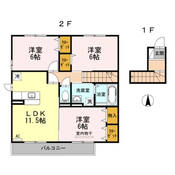 間取図 クレールM＆M　A棟　B棟