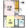 コーポ岩崎 1Kの間取り