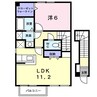 ウィッシュⅠ 1LDKの間取り