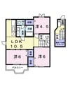 セントラルヒルズⅡ 3LDKの間取り