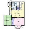 パールハイツＣ 2LDKの間取り