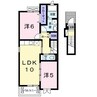 プリンセスガーデンＫ・Ｉ 2LDKの間取り