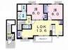 ミニヨンハウスＳＡＹＡ 2LDKの間取り