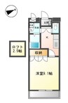チュラクレール 1Kの間取り