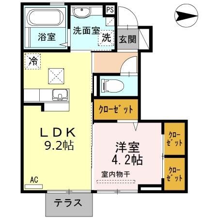 間取り図 D-room愛光町